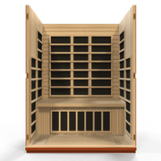Golden Designs Dynamic "Bellagio" 3 - Person Low EMF FAR Infrared Sauna - Sauna Heater Supply