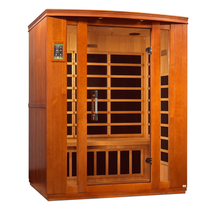 Golden Designs Dynamic "Bellagio" 3 - Person Low EMF FAR Infrared Sauna - Sauna Heater Supply