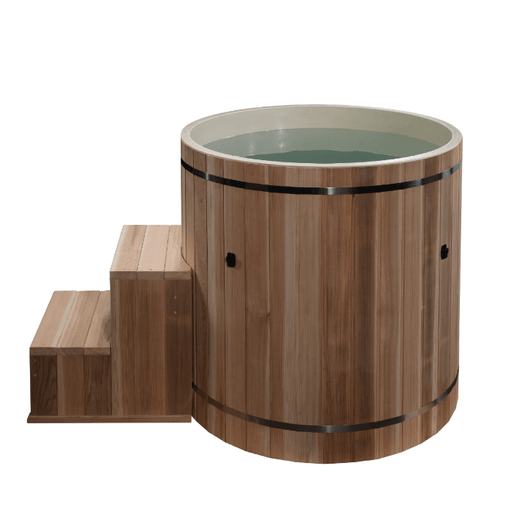 Golden Designs Dynamic Cold Therapy Cedar Barrel Spa – Plastic Tub with Chiller - Sauna Heater Supply