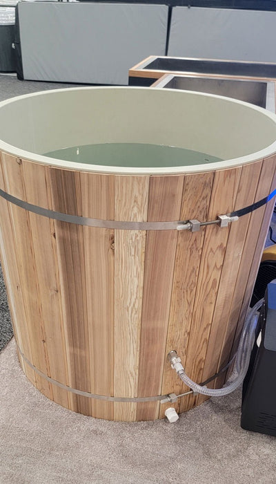 Golden Designs Dynamic Cold Therapy Cedar Barrel Spa – Plastic Tub with Chiller - Sauna Heater Supply