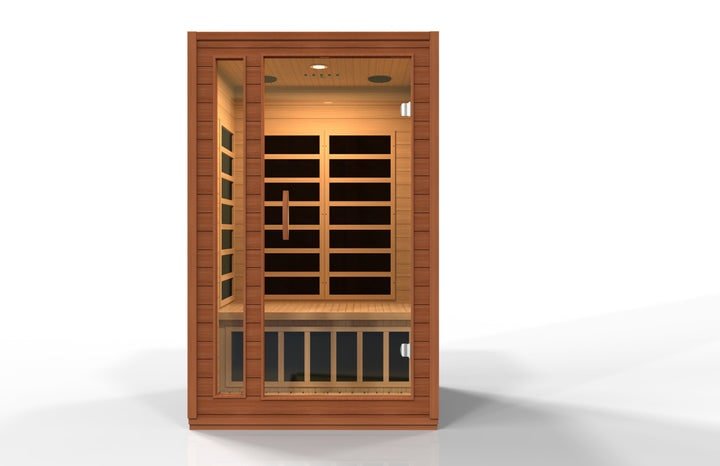 Golden Designs Dynamic "Cordoba" 2 - Person Low EMF FAR Infrared Sauna - Sauna Heater Supply