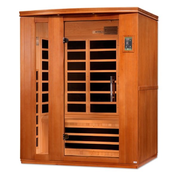 Golden Designs Dynamic "Lugano" 3 - Person Low EMF FAR Infrared Sauna - Sauna Heater Supply