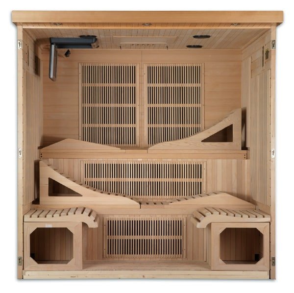 Golden Designs Dynamic "Monaco" 6 - person Ultra Low EMF FAR Infrared Sauna - Sauna Heater Supply