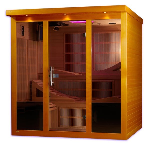 Golden Designs Dynamic "Monaco" 6 - person Ultra Low EMF FAR Infrared Sauna - Sauna Heater Supply