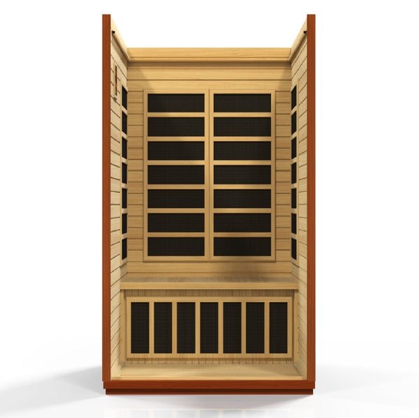 Golden Designs Dynamic "San Marino" 2 - Person Low EMF FAR Infrared Sauna - Sauna Heater Supply