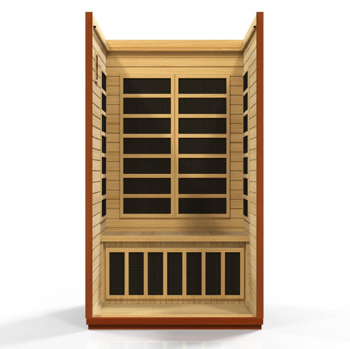 Golden Designs Dynamic "San Marino Elite" 2 - Person Ultra Low EMF FAR Infrared Sauna - Sauna Heater Supply