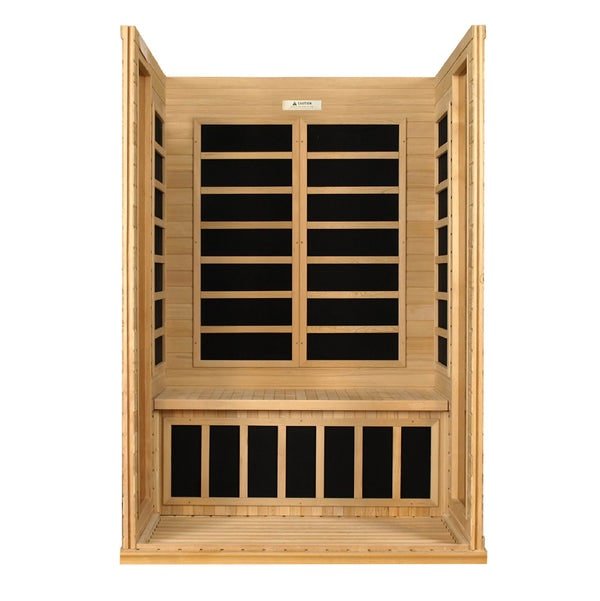 Golden Designs Dynamic "Versailles" 2 - Person Low EMF FAR Infrared Sauna - Sauna Heater Supply