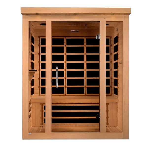 Golden Designs Dynamic "Vila" 3 - Person Ultra Low EMF FAR Infrared Sauna - Sauna Heater Supply