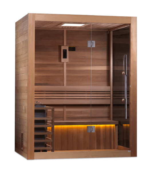 Golden Designs "Hanko Edition" 2 Person Indoor Traditional Steam Sauna - Sauna Heater Supply