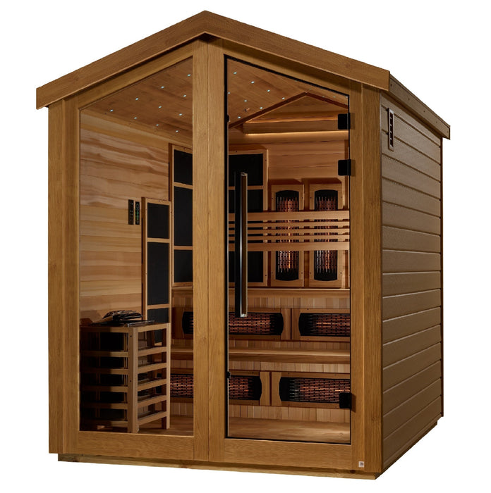 Golden Designs "Kaskinen" 6 - Person Full Spectrum PureTech™ Hybrid Outdoor Sauna - Sauna Heater Supply