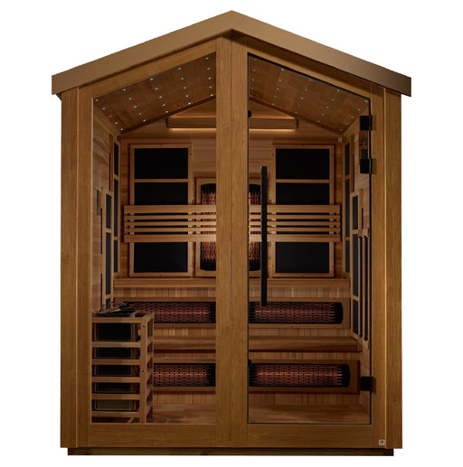 Golden Designs "Kaskinen" 6 - Person Full Spectrum PureTech™ Hybrid Outdoor Sauna - Sauna Heater Supply