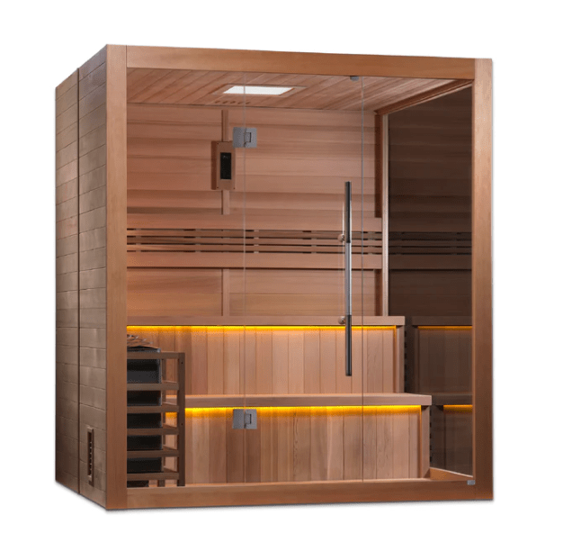 Golden Designs "Kuusamo Edition" 6 Person Indoor Traditional Steam Sauna - Sauna Heater Supply