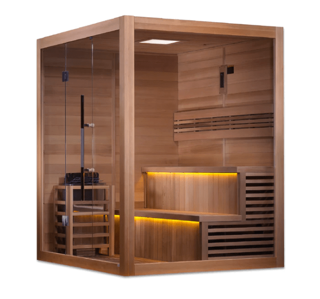 Golden Designs "Kuusamo Edition" 6 Person Indoor Traditional Steam Sauna - Sauna Heater Supply