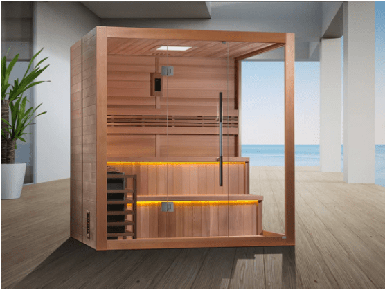 Golden Designs "Kuusamo Edition" 6 Person Indoor Traditional Steam Sauna - Sauna Heater Supply