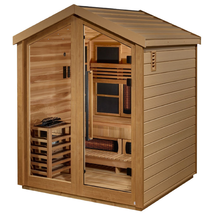 Golden Designs "Loviisa" 3 - Person Full Spectrum PureTech™ Hybrid Outdoor Sauna - Sauna Heater Supply