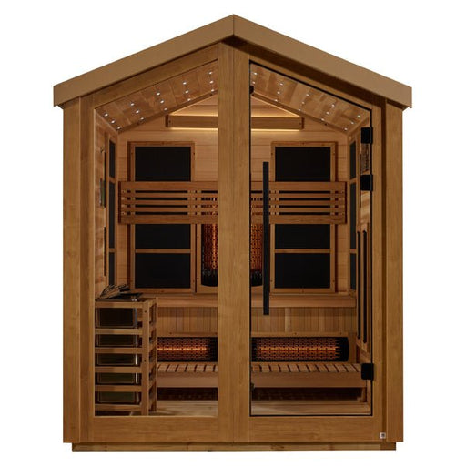 Golden Designs "Loviisa" 3 - Person Full Spectrum PureTech™ Hybrid Outdoor Sauna - Sauna Heater Supply