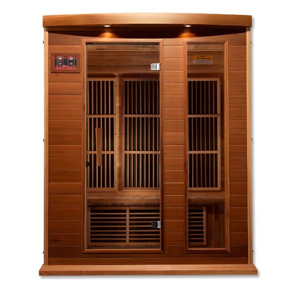 Golden Designs Maxxus 3 - Person FAR Infrared Sauna Low EMF with Red Cedar - Sauna Heater Supply