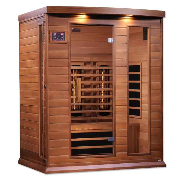 Golden Designs Maxxus 3 - Person Full Spectrum Infrared Sauna with Canadian Red Cedar - Sauna Heater Supply