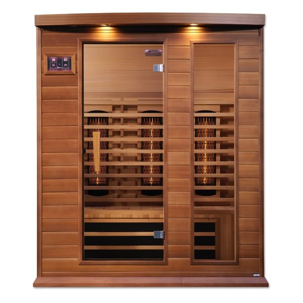 Golden Designs Maxxus 3 - Person Full Spectrum Infrared Sauna with Canadian Red Cedar - Sauna Heater Supply