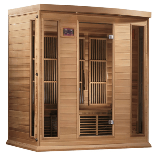 Golden Designs Maxxus 4 - Person Low EMF FAR Infrared Sauna Canadian Red Cedar - Sauna Heater Supply