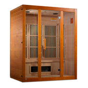 Golden Designs Maxxus "Alpine" Dual Tech 3 - Person Low EMF FAR Infrared Sauna with Canadian Hemlock - Sauna Heater Supply
