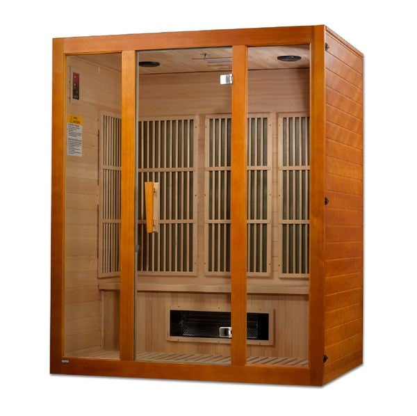 Golden Designs Maxxus "Alpine" Dual Tech 3 - Person Low EMF FAR Infrared Sauna with Canadian Hemlock - Sauna Heater Supply