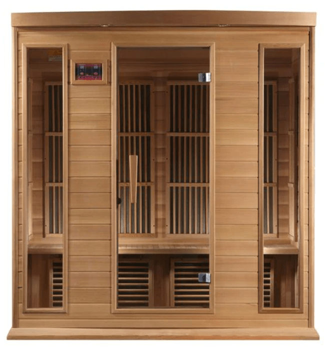 Golden Designs Maxxus "Chaumont Edition" 4 - Person Near Zero EMF FAR Infrared Sauna with Canadian Red Cedar - Sauna Heater Supply