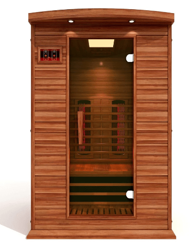 Golden Designs Maxxus "Cholet Edition" 2 - Person Full Spectrum Near Zero EMF FAR Infrared Sauna with Canadian Red Cedar - Sauna Heater Supply