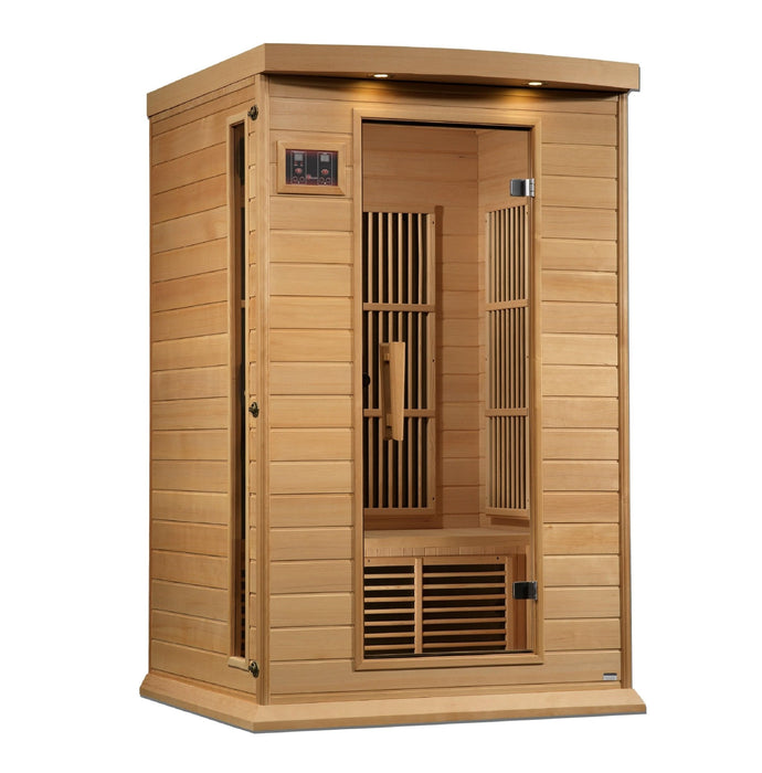 Golden Designs Maxxus Infrared Sauna 2 - Person Near Zero EMF FAR Infrared w/ Hemlock - Sauna Heater Supply