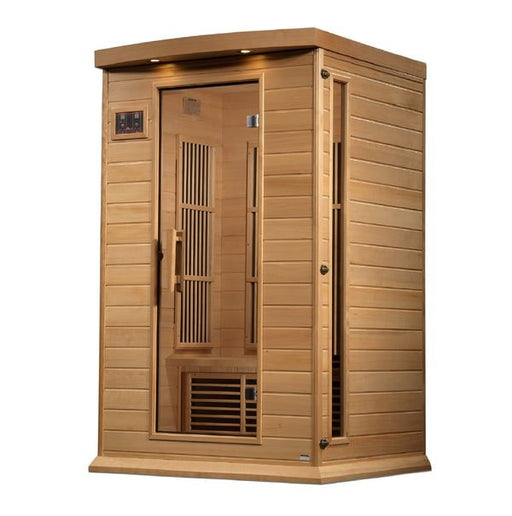 Golden Designs Maxxus Infrared Sauna 2 - Person Near Zero EMF FAR Infrared w/ Hemlock - Sauna Heater Supply