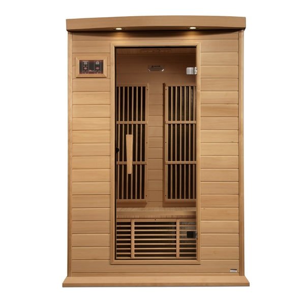 Golden Designs Maxxus Infrared Sauna 2 - Person Near Zero EMF FAR Infrared w/ Hemlock - Sauna Heater Supply