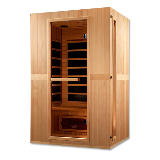 Golden Designs Maxxus "Serenity" Dual Tech 2 - Person Low EMF FAR Infrared Sauna with Canadian Hemlock - Sauna Heater Supply