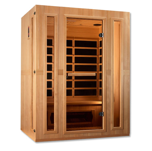 Golden Designs Maxxus "Trinity" Dual Tech 3 - Person Low EMF FAR Infrared Sauna with Canadian Hemlock - Sauna Heater Supply