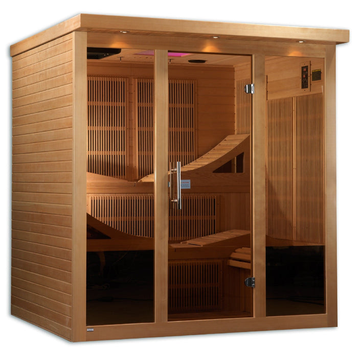 Golden Designs "Monaco" 6 - Person Near Zero EMF FAR Infrared Sauna - Sauna Heater Supply