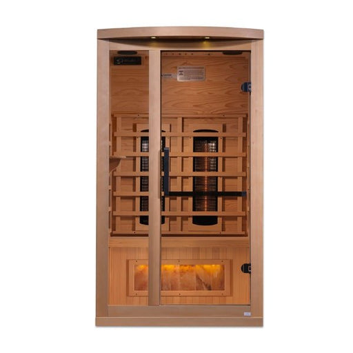 Golden Designs "Reserve Edition" 1 - 2 Person Full Spectrum PureTech™ Near Zero EMF Infrared Sauna with Himalayan Salt Bar - Sauna Heater Supply