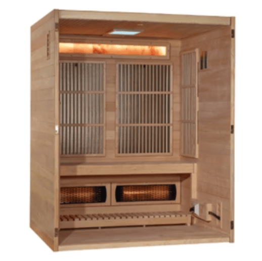 Golden Designs "Soria" 3 - Person Full Spectrum Indoor Hybrid Sauna with Harvia Stove - Sauna Heater Supply