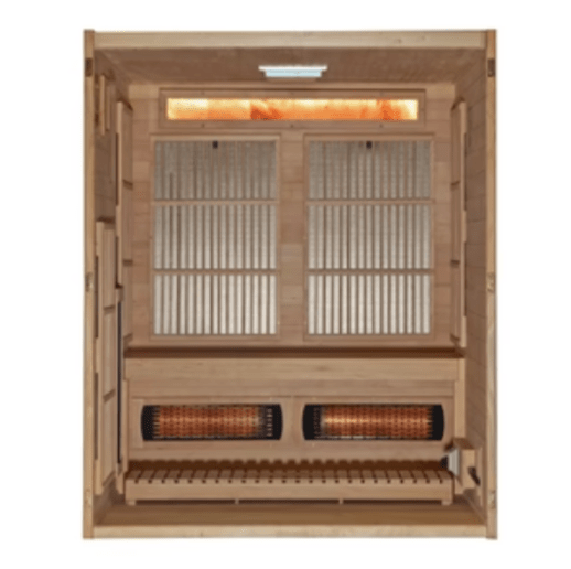 Golden Designs "Soria" 3 - Person Full Spectrum Indoor Hybrid Sauna with Harvia Stove - Sauna Heater Supply