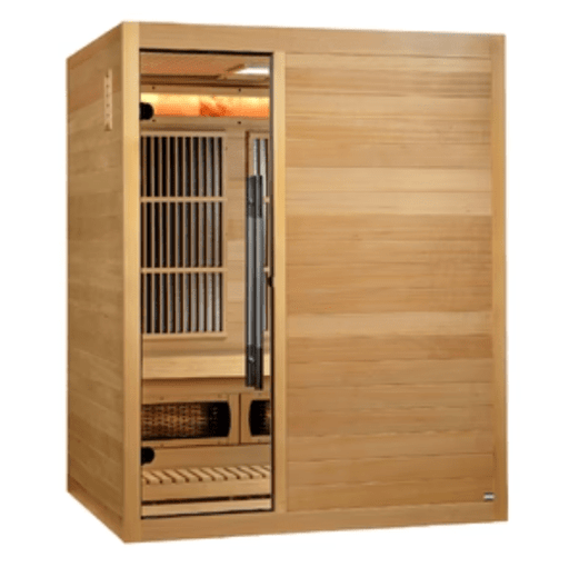 Golden Designs "Soria" 3 - Person Full Spectrum Indoor Hybrid Sauna with Harvia Stove - Sauna Heater Supply