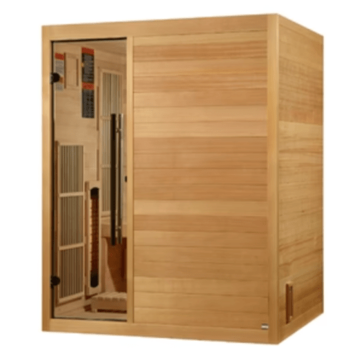 Golden Designs "Soria" 3 - Person Full Spectrum Indoor Hybrid Sauna with Harvia Stove - Sauna Heater Supply