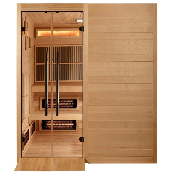 Golden Designs "Toledo" 6 - Person Full Spectrum Indoor Hybrid Sauna with Harvia Stove - Sauna Heater Supply