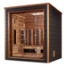 Golden Designs Visby 3 - Person Full Spectrum PureTech™ Indoor - Outdoor Hybrid Sauna in Red Cedar Wood - Sauna Heater Supply