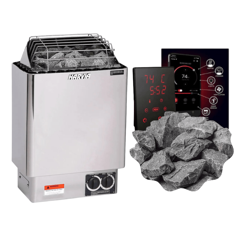 Harvia KIP80W Electric Sauna Heater Package - Sauna Heater Supply