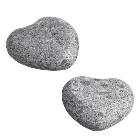 Hukka Lempi 2 Heart - shaped Massage Stones - Sauna Heater Supply