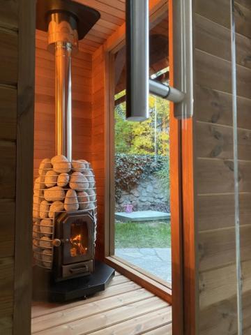 HUUM Sauna Wood Stove Chimney Set, Thru - Ceiling - Sauna Heater Supply