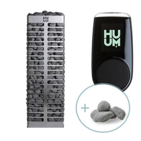 HUUM STEEL Electric Heater Package w/ UKU Wifi Controller and Stones - Sauna Heater Supply