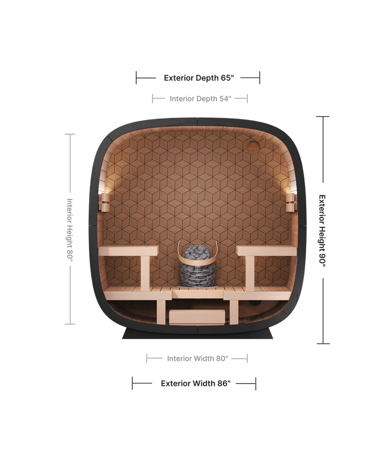 Leil Saunas Black Cube Premium