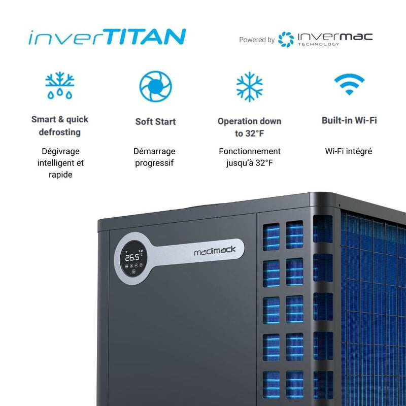 Madimack InverTitan INVTIT112 Pool Heat Pump (Heat and Cool) - Sauna Heater Supply