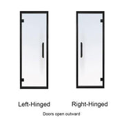 ProSaunas Clear Glass Sauna Door 24x73 Black Alder - Sauna Heater Supply
