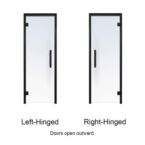ProSaunas Clear Glass Sauna Door 24x81 Black Alder - Sauna Heater Supply