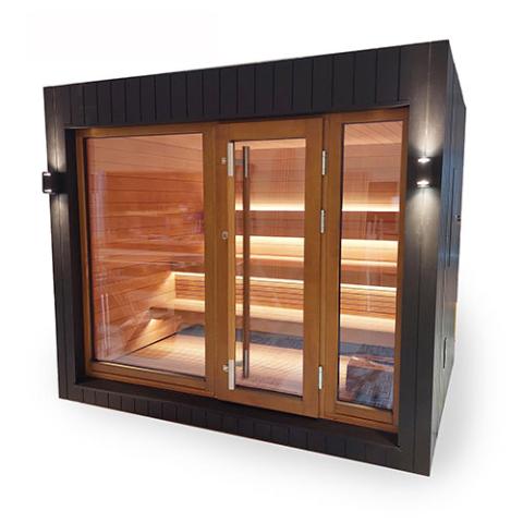 SaunaLife Model G7 - R Pre - Assembled Outdoor Home Sauna - Sauna Heater Supply